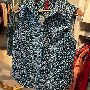 212 Collection Sleeveless button shirt